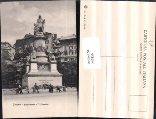 247456,Liguria Genova Genua Monumento a C. Colombo Denkmal