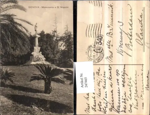 247465,Liguria Genova Genua Monumento a G. Mazzini Denkmal