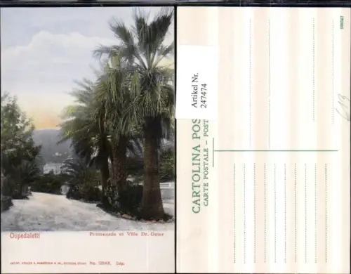 247474,Liguria Imperia Ospedaletti Promenade et Villa Dr. Oster Palmen