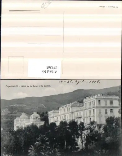 247563,Liguria Imperia Ospedaletti Hotel de la Reine et le Casino