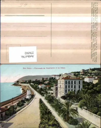 276582,Liguria Imperia San Remo Sanremo Promenade de l'Imperatrice et les Hotels