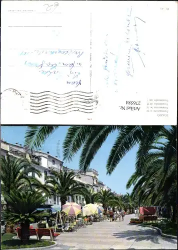 276584,Liguria Savona Loano Passeggiata a mare Promenade Palmen