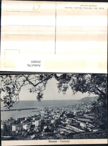 293095,Liguria Imperia Sanremo Totale Panorama