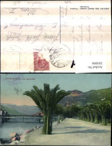 293096,Liguria Imperia Ventimiglia La passerella Promenade Palmen