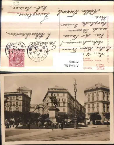 293099,Liguria Genova Genua Corvetto Platz u. Monument Victor Emanuel pub Ocean Comfort Company