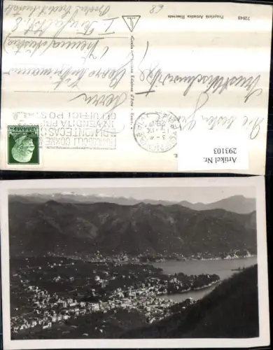 293103,Liguria Genova Santa Margherita Ligure Panorama del Portofino Kulm Totale Bergkulisse