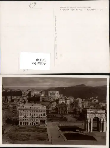 353159,Liguria Genova Genua Piazza della Vittoria e Monumento ai Caduti in Guerra Bogen