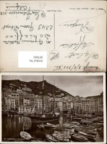 397091,Liguria Genova Camogli Il Porto Hafen Segelschiff Boote