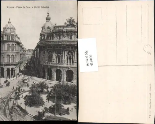 419400,Liguria Genova Genua Piazza de Ferrat Platz Straße