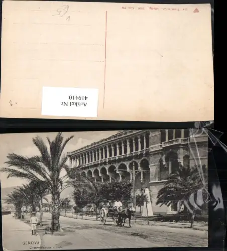 419410,Liguria Genova Genua Circonvallazione a mare Straße Palmen pub Trenkler 234