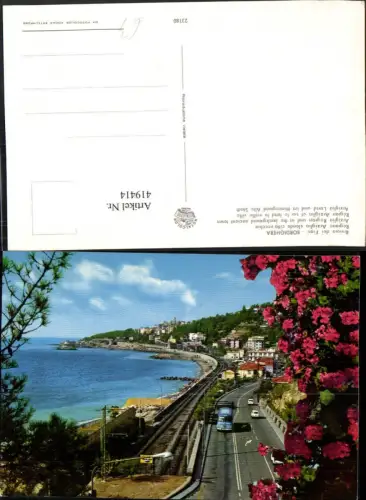 419414,Liguria Imperia Riviera di Fiori Bordighera Teilansicht Küste