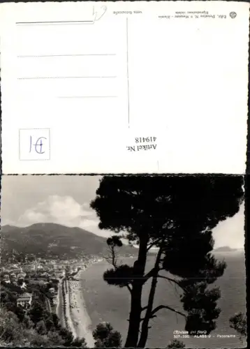 419418,Liguria Savona Alassio Panorama Totale Strand