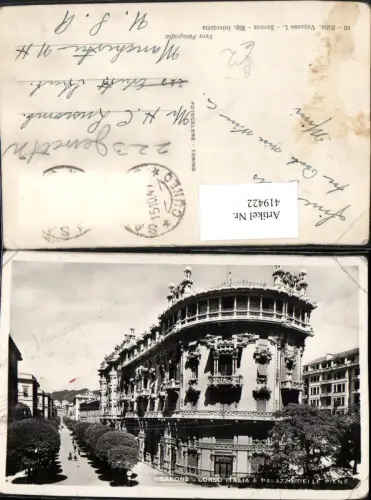 419422,Liguria Savona Corso Italia e Palazzo delle Piane Palast