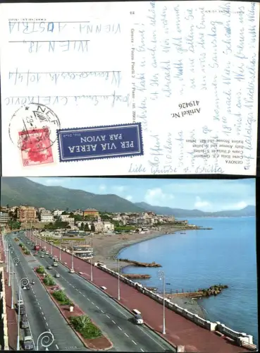 419426,Liguria Genova Genua Coros Italia e S. Giuliano Teilansicht Küste