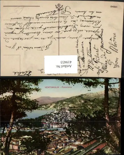 419433,Liguria Imperia Ventimiglia Panorama Totale