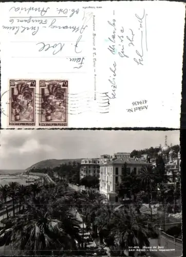 419436,Liguria Imperia San Remo Corso Imperatrice Teilansicht Palmen