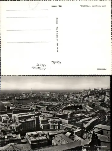435637,Liguria Genova Genua Panorama Teilansicht Hafen