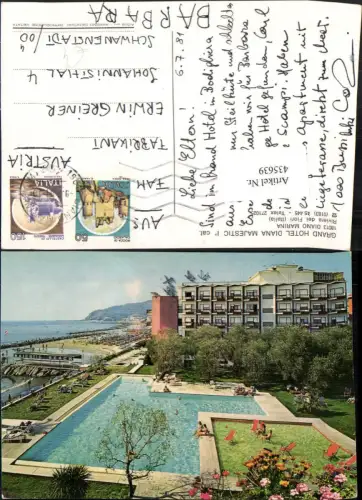 435639,Liguria Imperia Riviera di Fiori Diano Marina Grand Hotel Diana Majestic Pool Strand