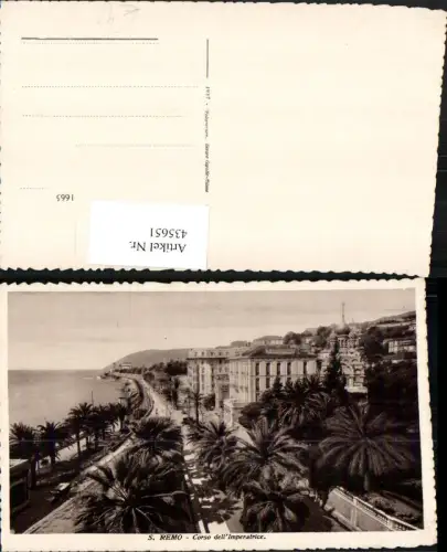 435651,Liguria Imperia Sanremo San Remo Corso dell'Imperatrice Promenade