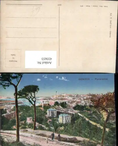435653,Liguria Genova Genua Panorama Teilansicht