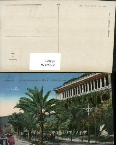 435656,Liguria Genova Genua Circenvallazione a Mare Villa Milyus Palmen