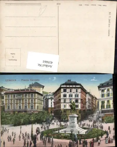 435661,Liguria Genova Genua Piazza Corvetto Platz Denkmal Statue