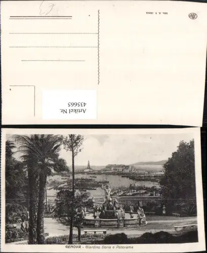435665,Liguria Genova Genua Giardino Doria e Panorama Brunnen