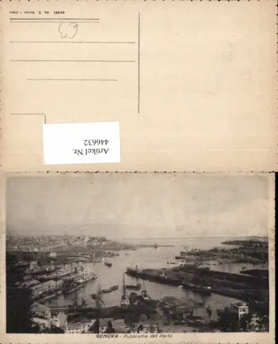 446632,Liguria Genova Genua Panorama del Porto Teilansicht Hafen