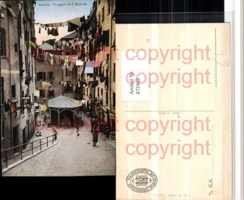 472402,Liguria Genova Genua Truogoli di S. Brigida Straßenpartie