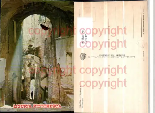472412,Liguria Pittoresca Un carugio Gasse Motiv