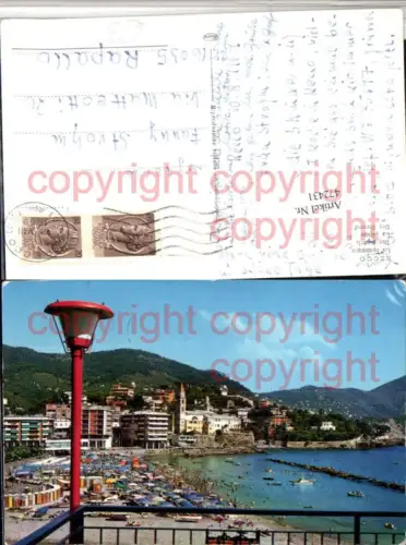 472431,Liguria Genova Lecco La spiaggia Teilansicht Strand