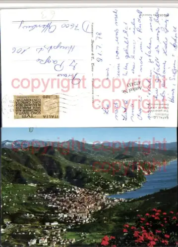 472433,Liguria Genova Rapallo Panorama Totale Bergkulisse