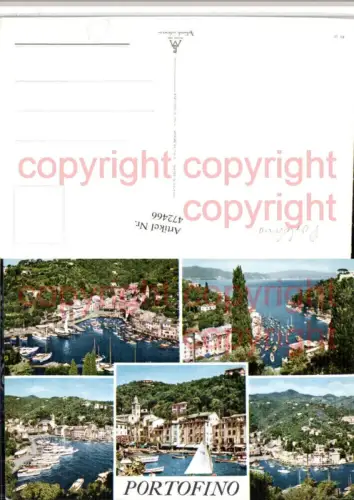 472466,Liguria Genova Portofino Totale Hafen Mehrbildkarte