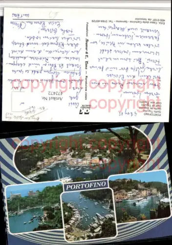 472472,Liguria Genova Portofino Golfo Tigullio Totale Bucht Mehrbildkarte