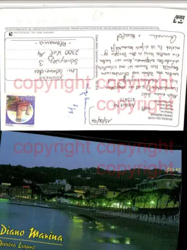 472475,Liguria Imperia Diano Marina Teilansicht Strand