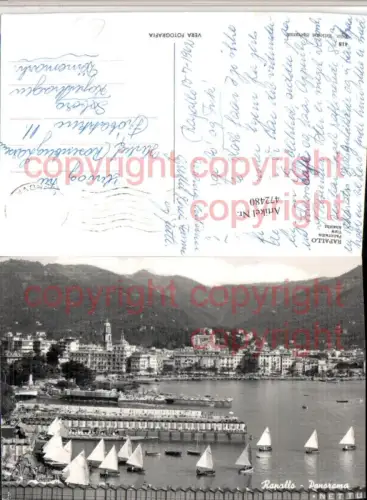 472480,Liguria Genova Rapallo Panorama Totale Segelboote
