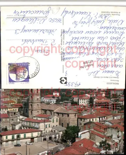 472509,Liguria Imperia Badalucco Panorama Teilansicht Kirche