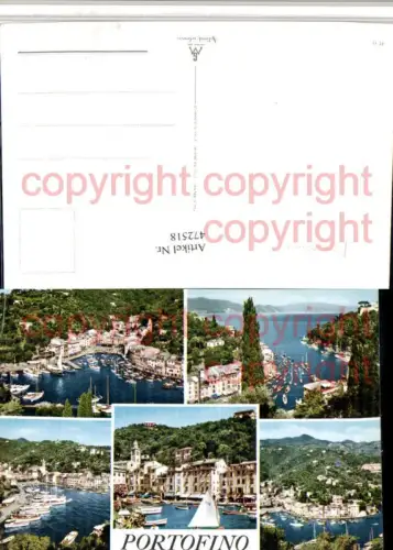 472518,Liguria Genova Portofino Totale Hafen Mehrbildkarte