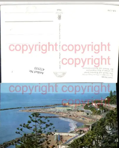 472533,Liguria Imperia Sanremo La spiaggia e Corso Imperatrice Strand