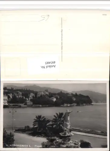 493485,Liguria Genova San Margherita Ligure Piazza C. Colombo Statue