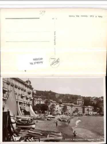 493486,Liguria Genova San Margherita Hotel Lido Strand Boote