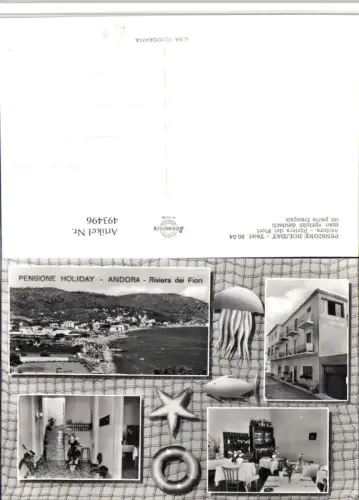 493496,Liguria Savona Andora Totale Pensione Pension Holiday Mehrbildkarte