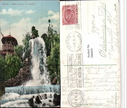 506601,Liguria Genova Genua Villetta Dinegro La Cascata Wasserfall