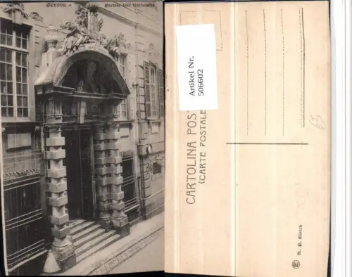 506602,Liguria Genova Genua Portale dell Universita Universität Tür