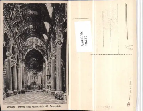 506612,Liguria Genova Genua Chiesa della S.S. Annunziata Kirche Innenansicht