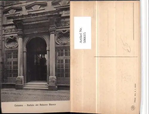 506615,Liguria Genova Genua Portale del Palazo Bianco Portal