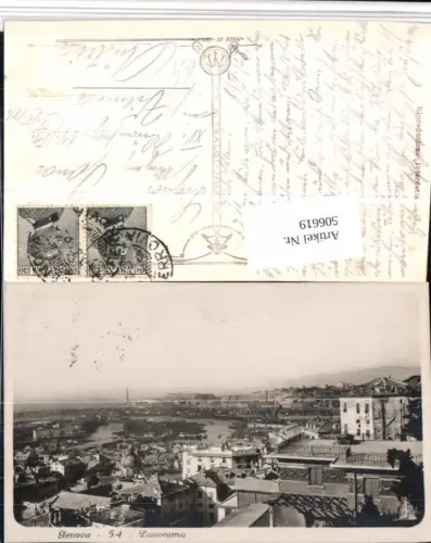 506619,Liguria Genova Genua Panorama Teilansicht