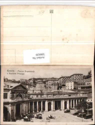 506620,Liguria Genova Genua Piazza Acquaverde e Stazione Principe Bahnhof