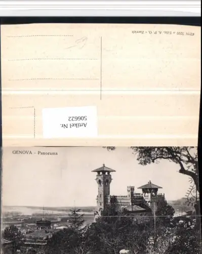 506622,Liguria Genova Genua Panorama Teilansicht Turm