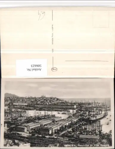 506623,Liguria Genova Genua Panorama da Villa Rosazza Teilansicht Hafen